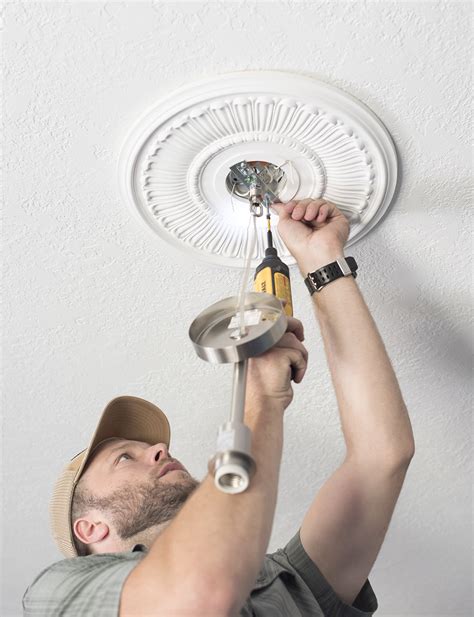 ceiling medallion installation